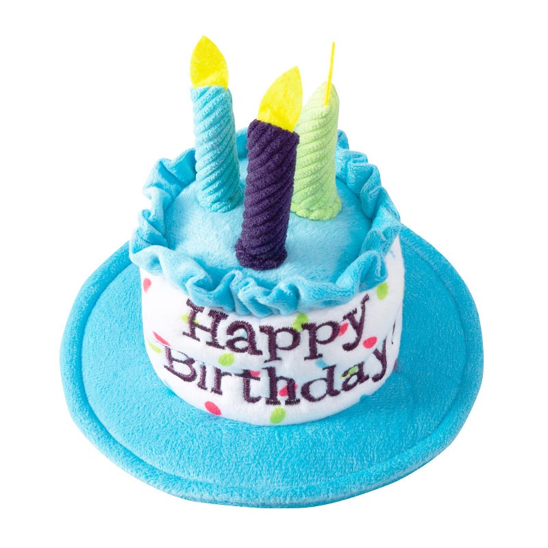 Ushang Pet Puppy and Cat Happy Birthday Cake Hat & Bandana Scarfs Set with Colorful Candles Blue for Small Animas, Cat Birthday Party Supplies Decorations - Image 4